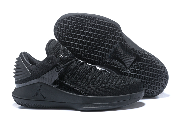 New Jordans 32 All Black Shoes - Click Image to Close