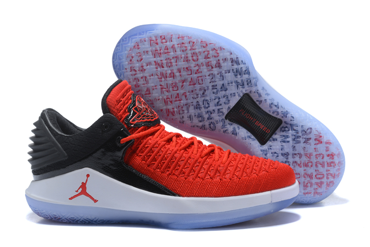 New Jordans 32 White Black Red Shoes - Click Image to Close