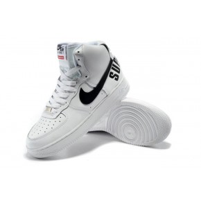 New Nike Air Force 1 High White Black Shoes - Click Image to Close