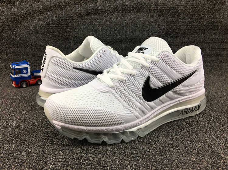 Nike Air Max 2017 White Black Running Shoes - Click Image to Close