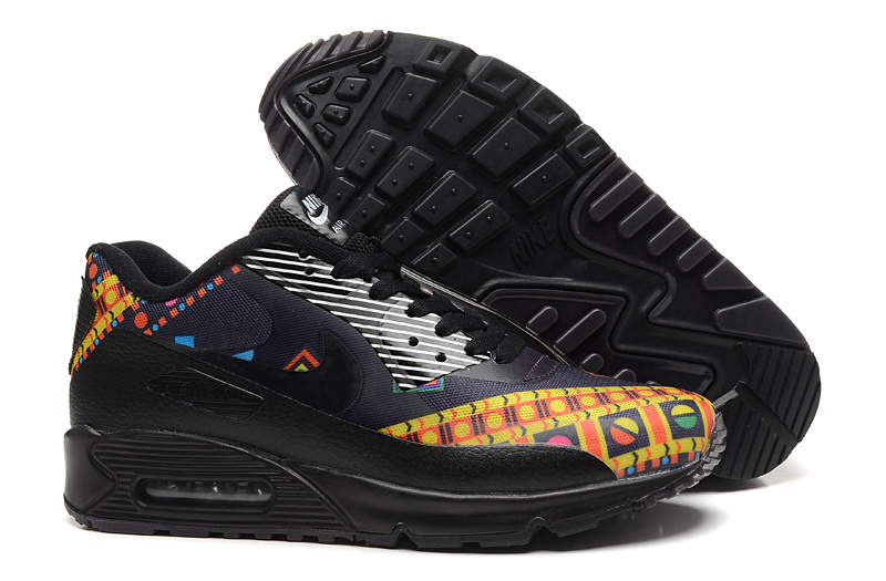 New Nike Air Max 90 Black Yellow Shoes - Click Image to Close