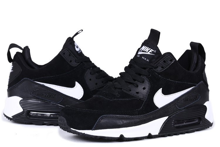 New Nike Air Max 90 High Black Shoes - Click Image to Close