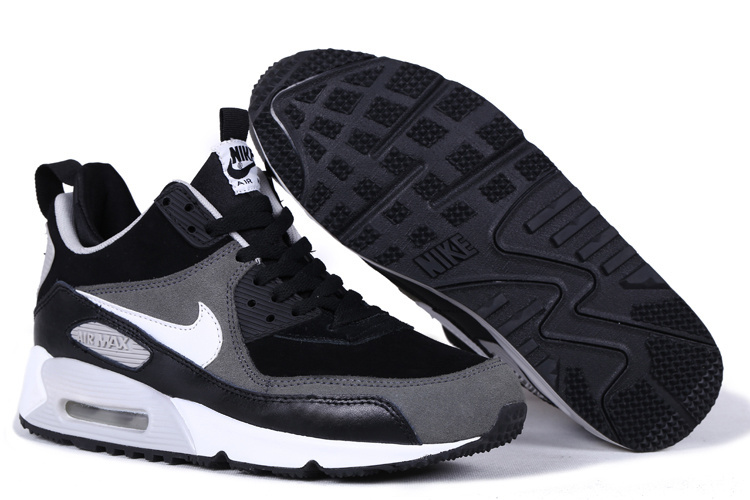 New Nike Air Max 90 High Black White Shoes