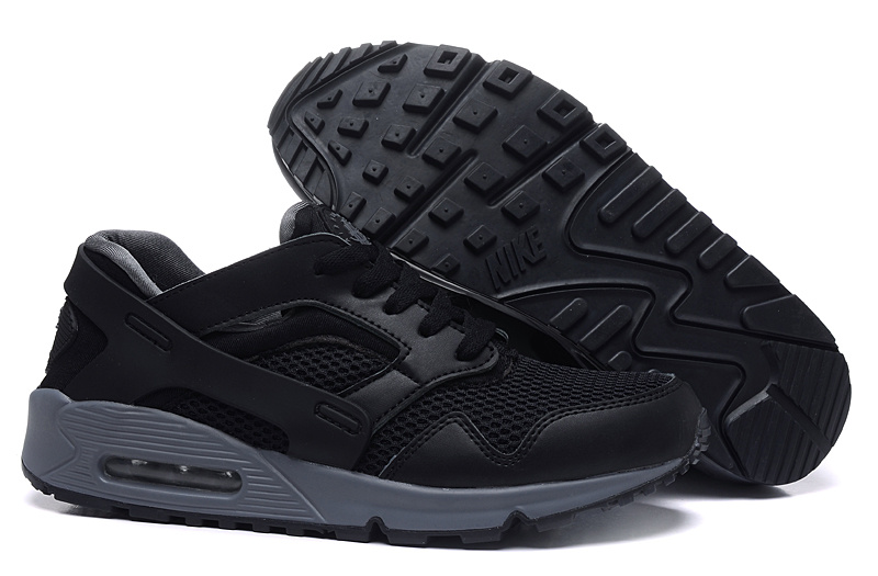 New Nike Air Max 90 Huarache All Black Shoes