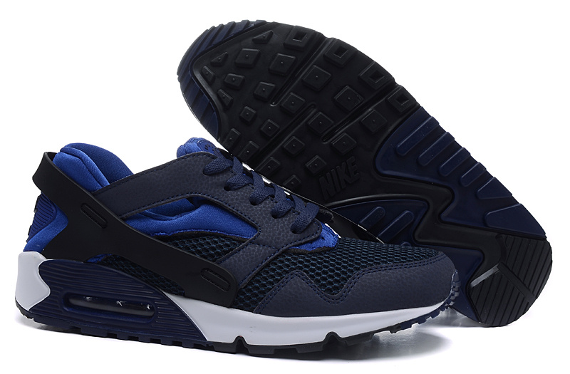 New Nike Air Max 90 Huarache Black Blue Shoes
