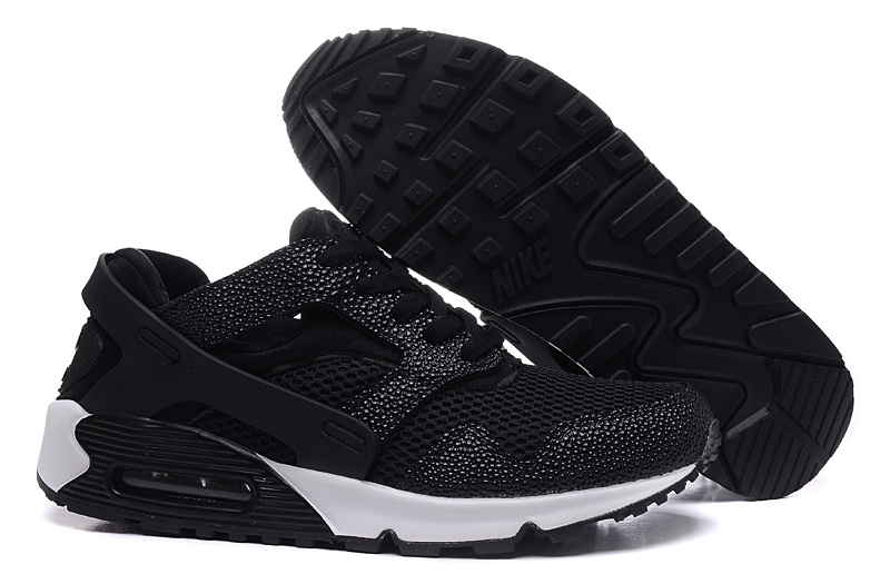 New Nike Air Max 90 Huarache Black Shoes - Click Image to Close