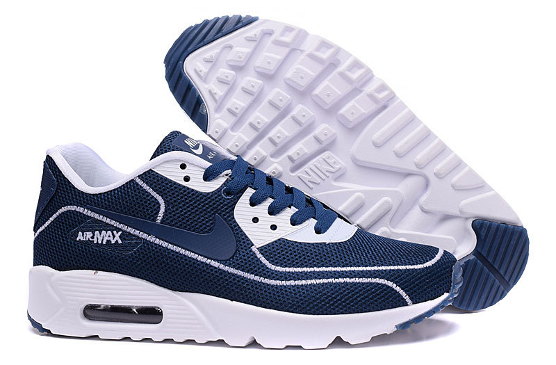 New Nike Air Max 90 Midnight Firefly Blue White Shoes