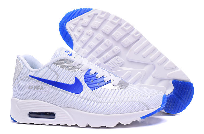 New Nike Air Max 90 Midnight Firefly White Blue Shoes - Click Image to Close