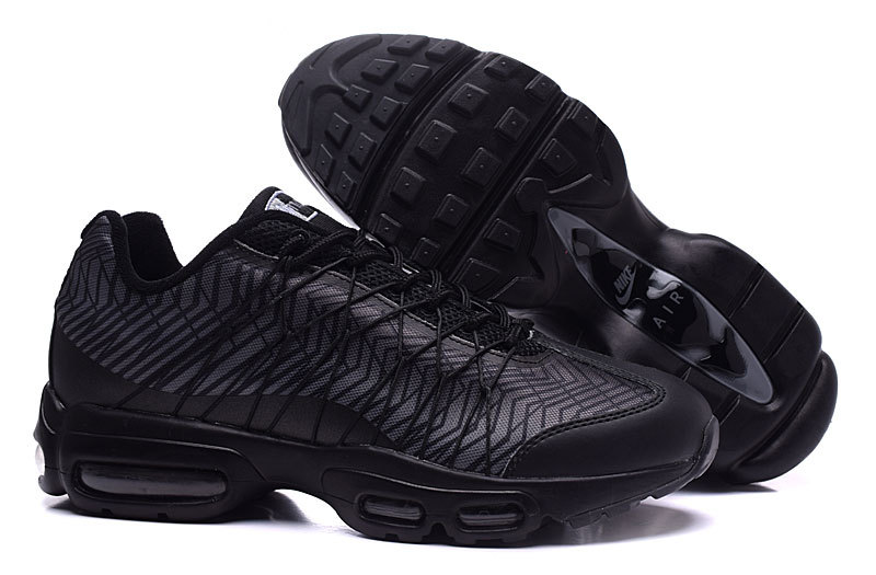 New Nike Air Max 95 20th All Black Shoes - Click Image to Close