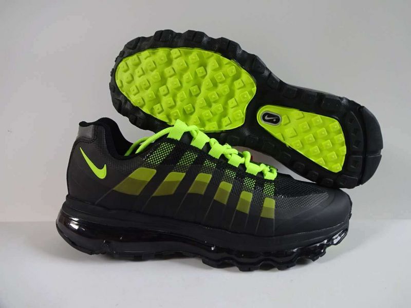 New Nike Air Max 95 Black Volt Shoes - Click Image to Close