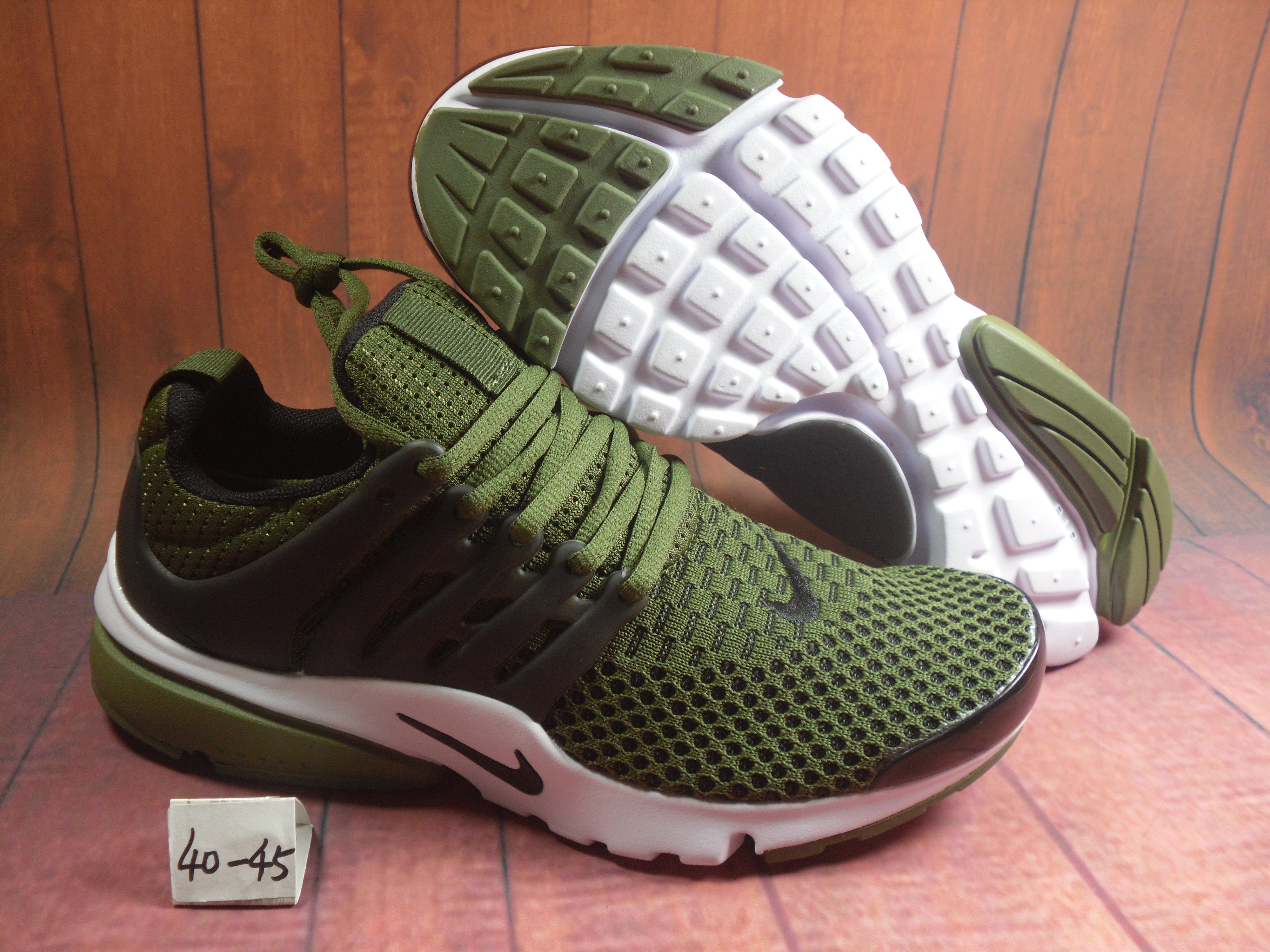 New Nike Air Presto Green White Shoes - Click Image to Close