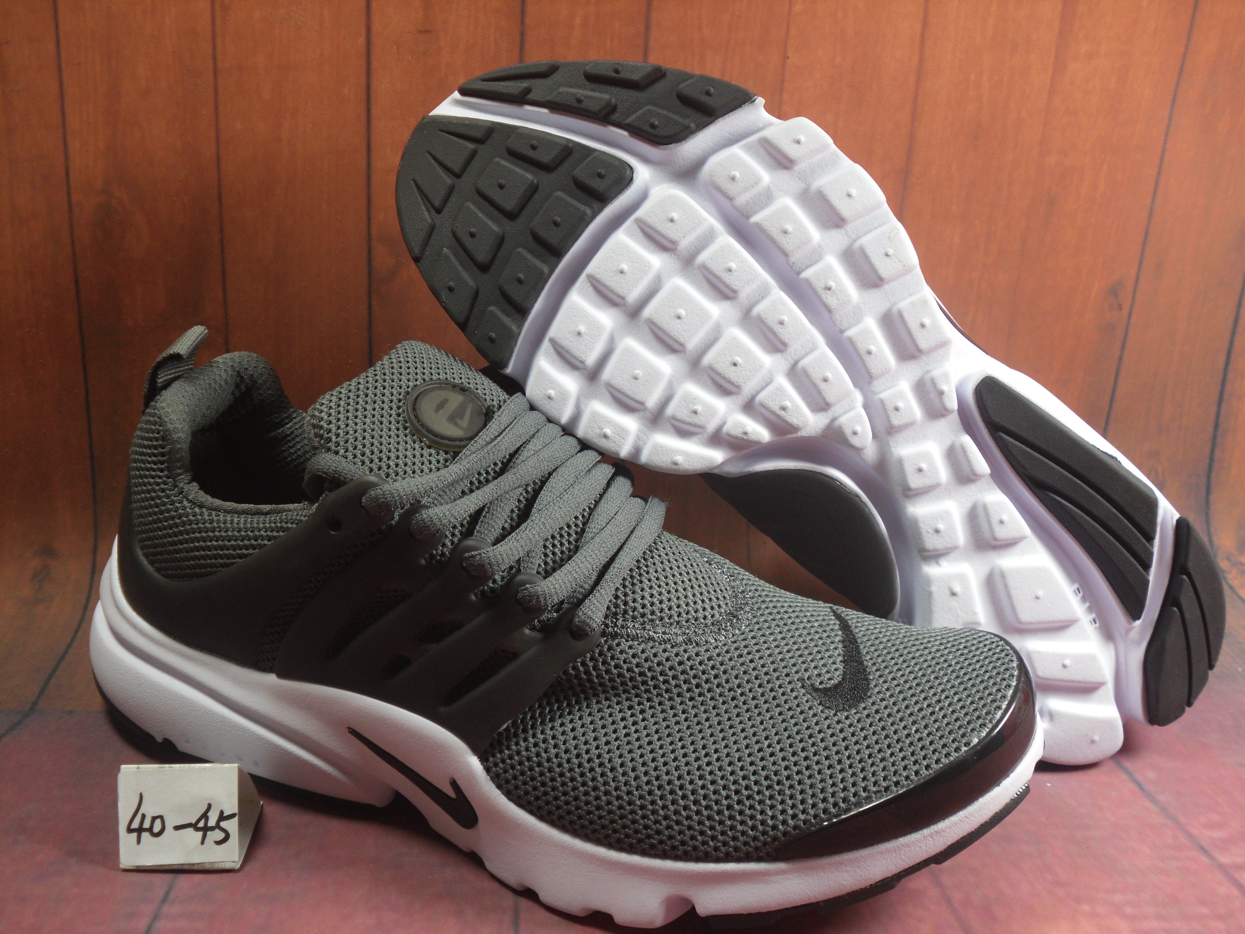 New Nike Air Presto Grey Black White Shoes - Click Image to Close