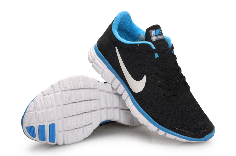Latest Nike Free 3.0 Black Blue White Shoes