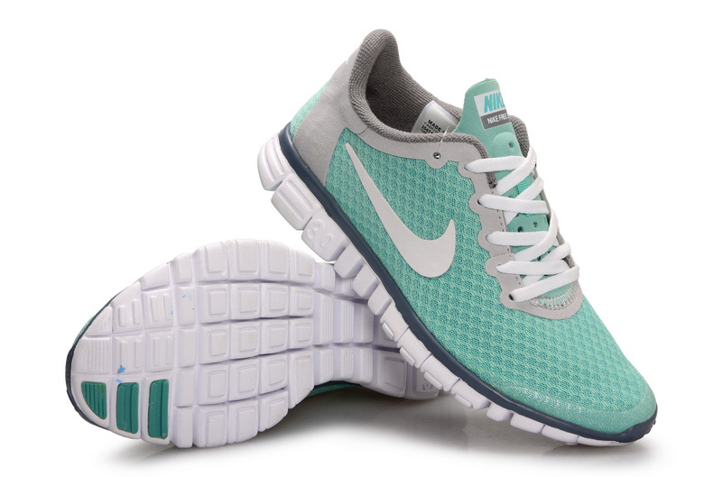 Latest Nike Free 3.0 Green Grey White Shoes - Click Image to Close