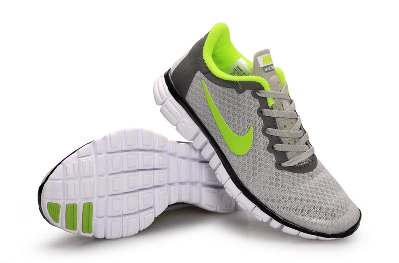 Latest Nike Free 3.0 Grey Black Green Shoes - Click Image to Close