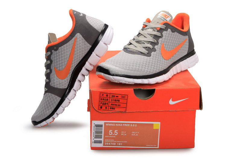 Latest Nike Free 3.0 Grey Black Orange Shoes