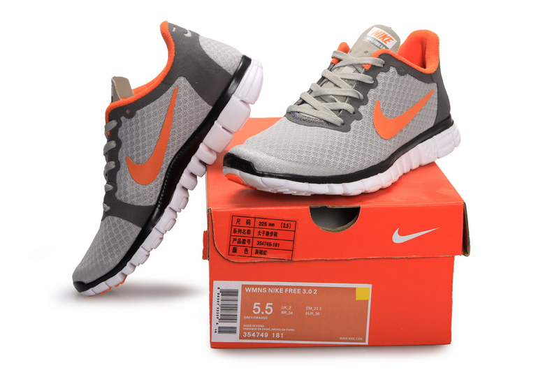 Latest Nike Free 3.0 Grey Black Orange Shoes - Click Image to Close