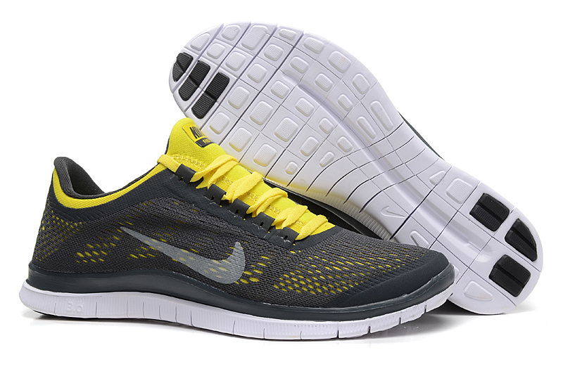 New Nike Free 3.0 V5 Black Yellow Running Shoes