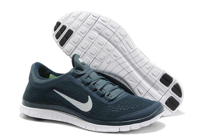 New Nike Free 3.0 V5 Deep Blue White Running Shoes