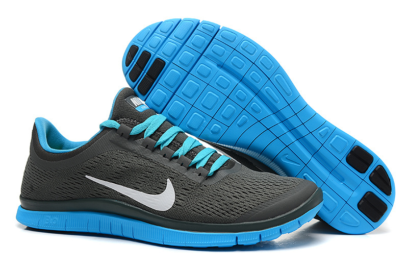 New Nike Free 3.0 V5 Grey Blue Running Shoes