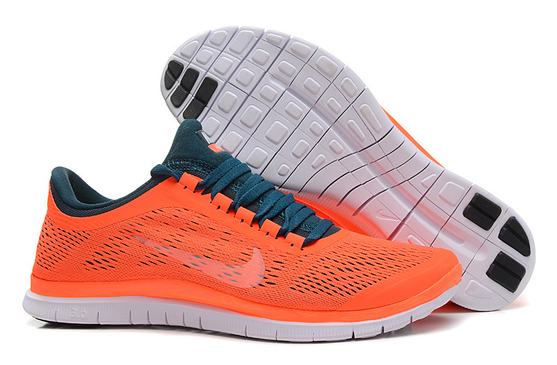 New Nike Free 3.0 V5 Orange Blue Running Shoes