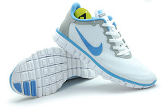 Latest Nike Free 3.0 White Grey Blue Shoes