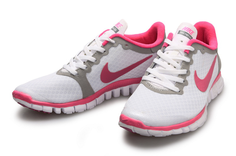 Latest Nike Free 3.0 White Grey Pink Shoes