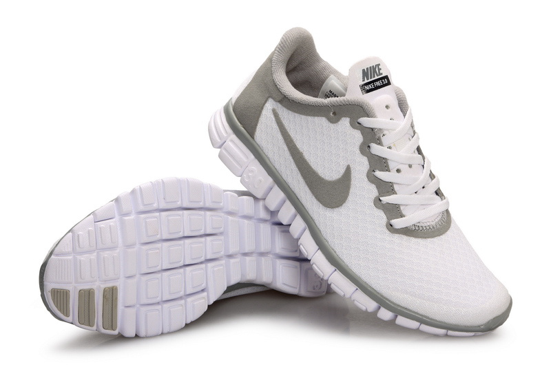 Latest Nike Free 3.0 White Grey Shoes