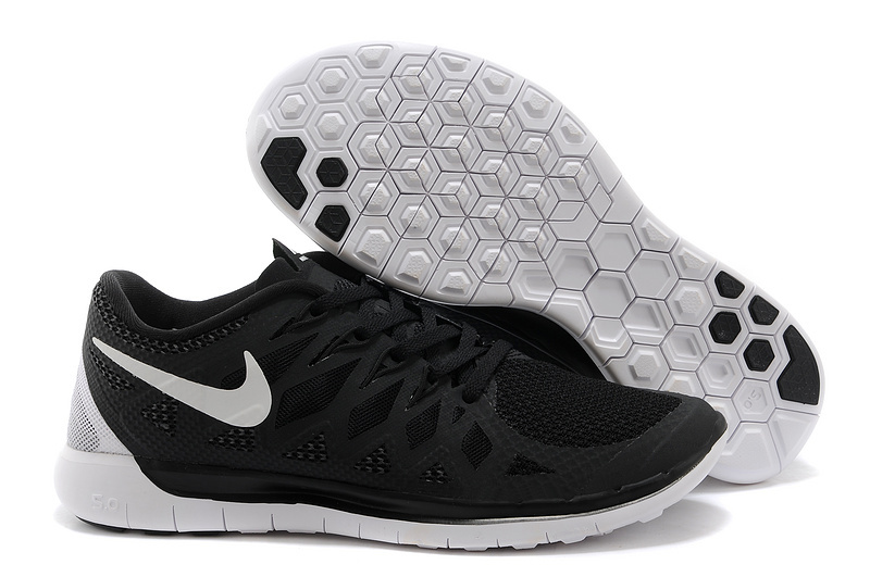 New Nike Free 5.0 Black White Shoes - Click Image to Close