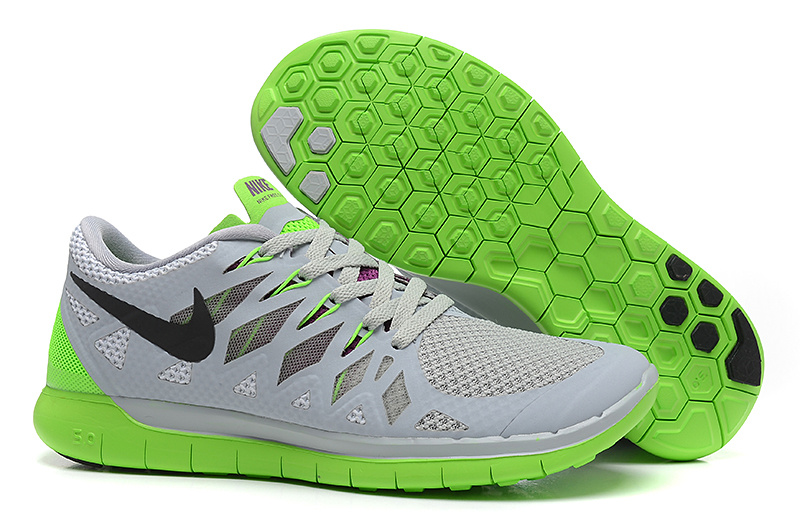 Nike Free 5.0 Grey Green - Click Image to Close