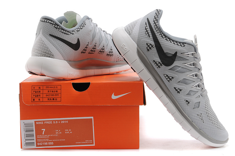 New Nike Free 5.0 Grey Shoes - Click Image to Close