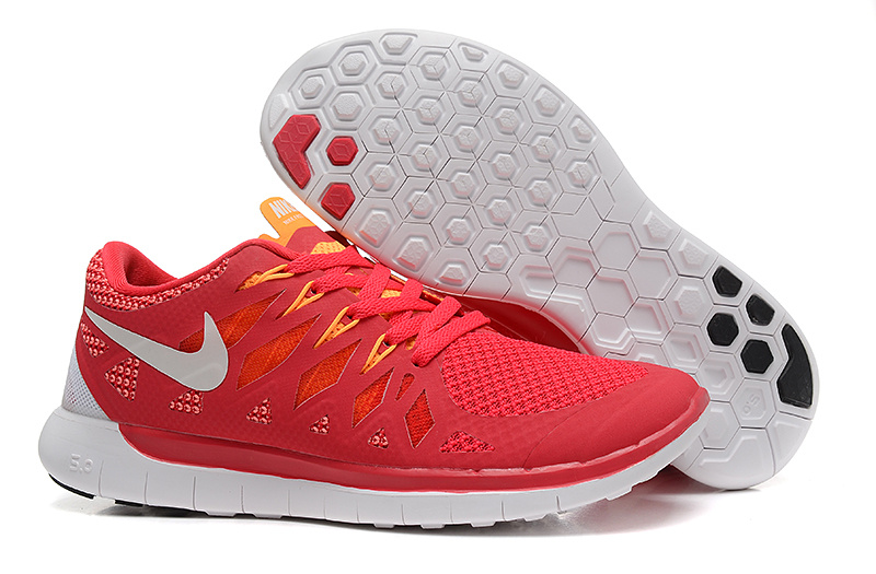 New Nike Free 5.0 Red White Shoes - Click Image to Close