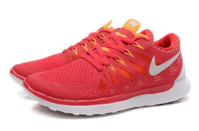 New Nike Free 5.0 Red White Shoes - Click Image to Close