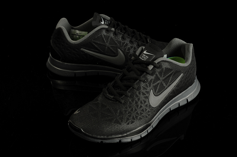 New Nike Free 5.0 Training All Black Shoes - Click Image to Close