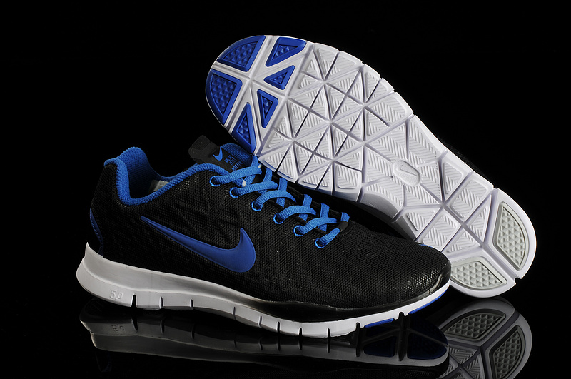 New Nike Free 5.0 Training Black Blue Shoes - Click Image to Close