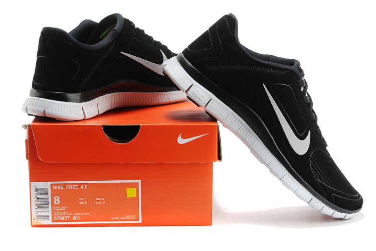 New Nike Free 4.0 V3 Suede Black White Shoes - Click Image to Close