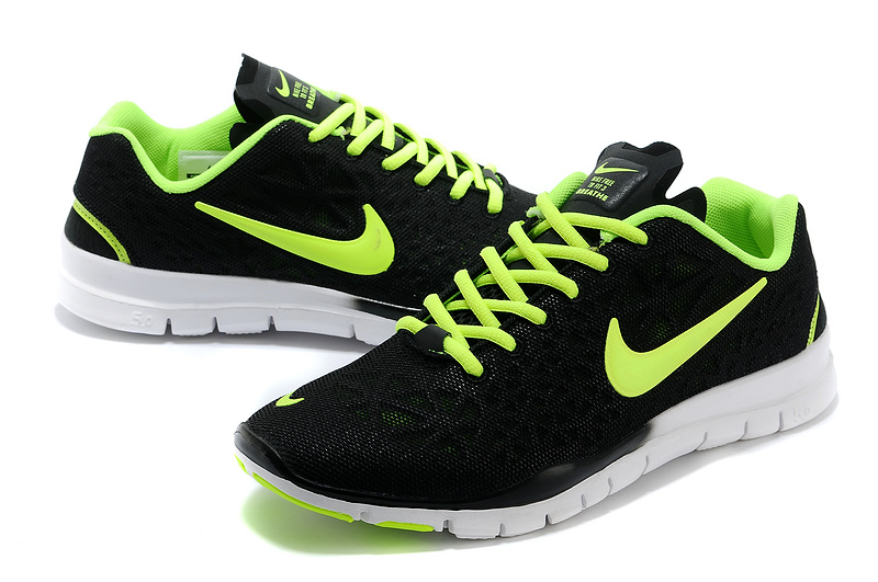 black and neon green shoes