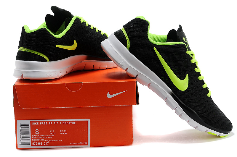 New Nike Free 5.0 Black Green Shoes - Click Image to Close