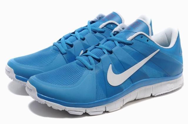 New Nike Free 5.0 Blue White Shoes - Click Image to Close