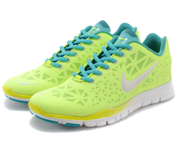 New Women Nike Free 5.0 Green Blue