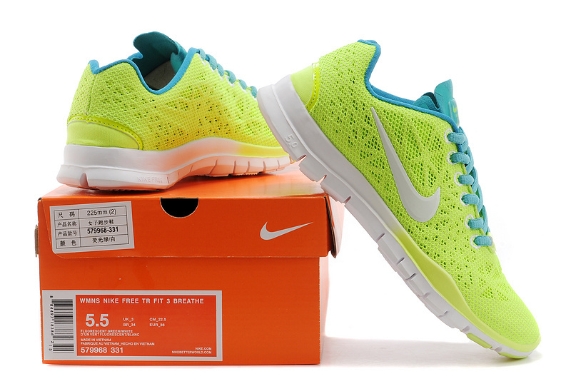 New Women Nike Free 5.0 Green Blue White - Click Image to Close