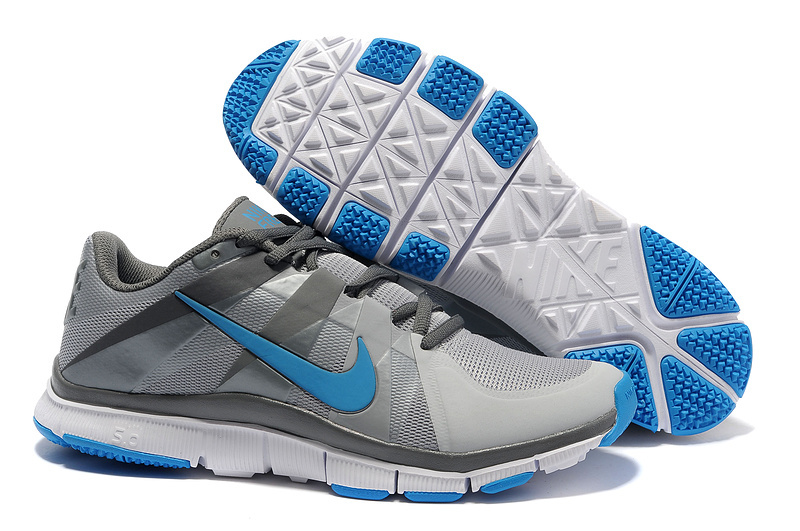 New Nike Free 5.0 Grey Silver Blue Shoes - Click Image to Close