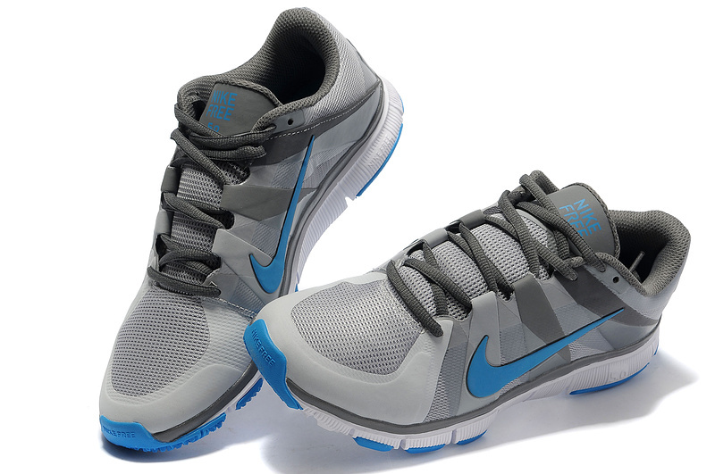 New Nike Free 5.0 Grey Silver Blue Shoes