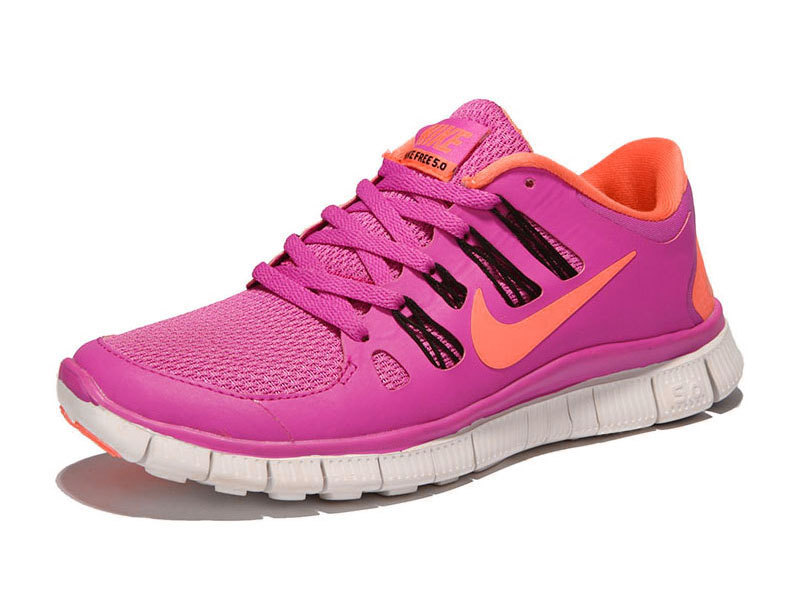New Women Nike Free 5.0 Pink Orange - Click Image to Close
