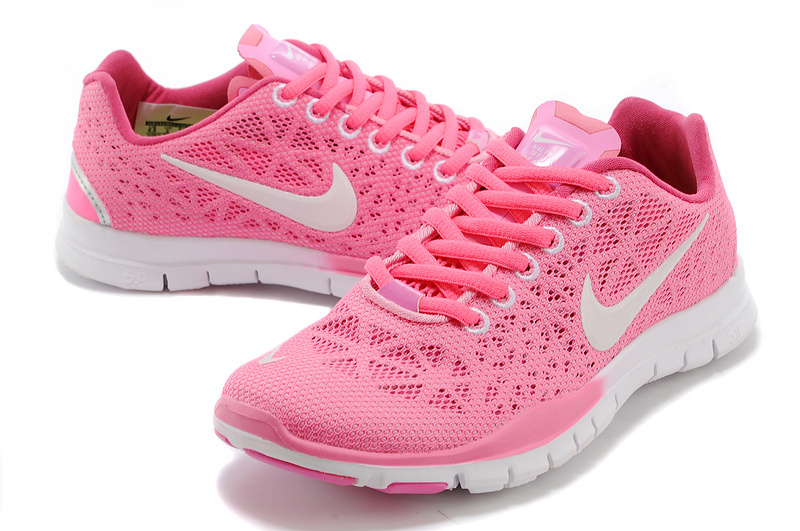 New Women Nike Free 5.0 Pink White - Click Image to Close