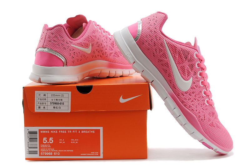 New Women Nike Free 5.0 Pink White
