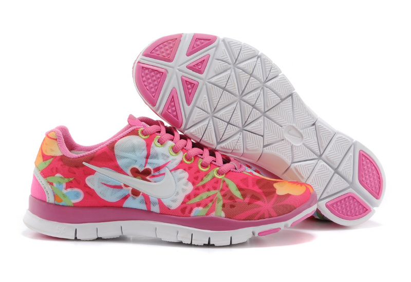 New Women Nike Free 5.0 Red Pink White - Click Image to Close