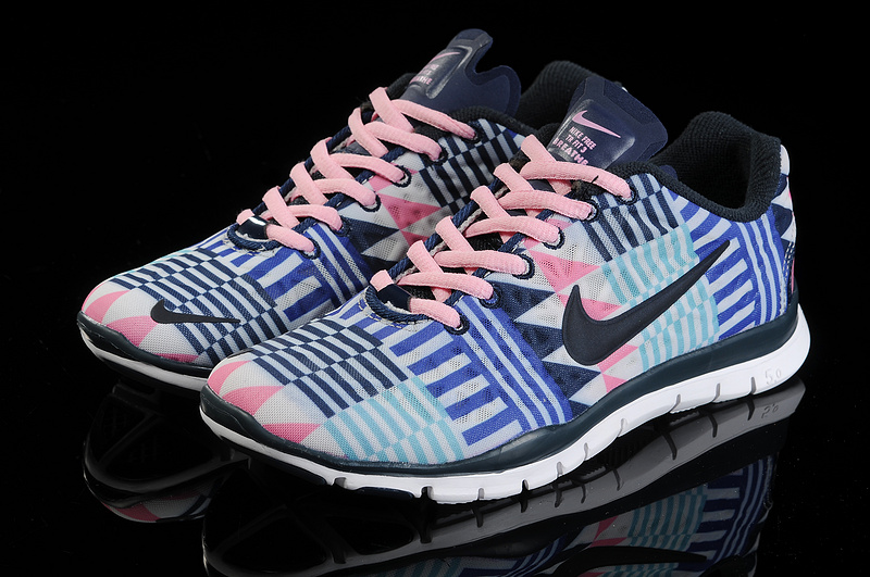 New Nike Free 5.0 Trainer Blue Pink Black