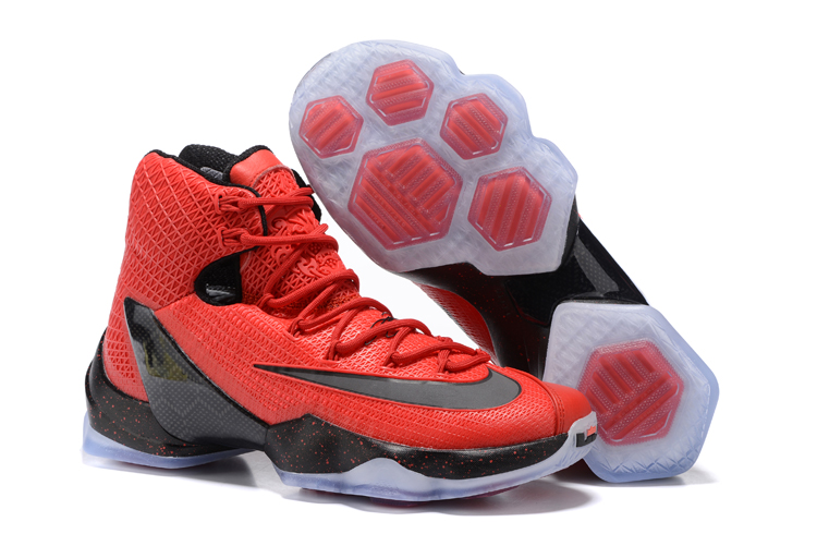 New Nike Lebron 13 Red Black Basketball Shoes - Click Image to Close