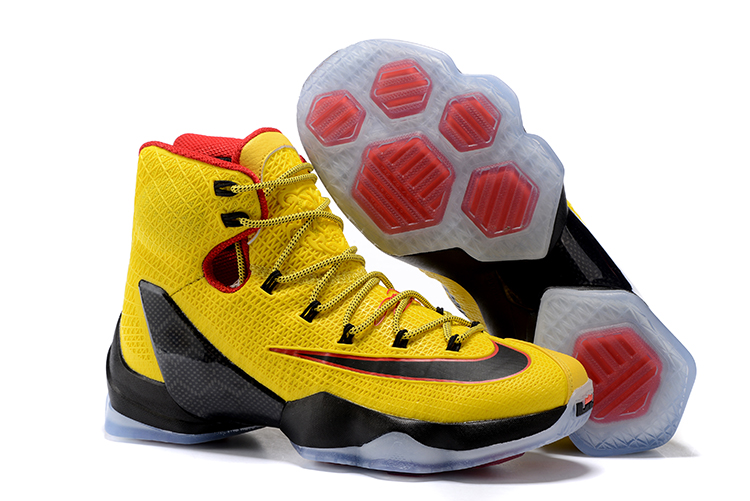 New Nike Lebron 13 Yellow Black Basketball Shoes